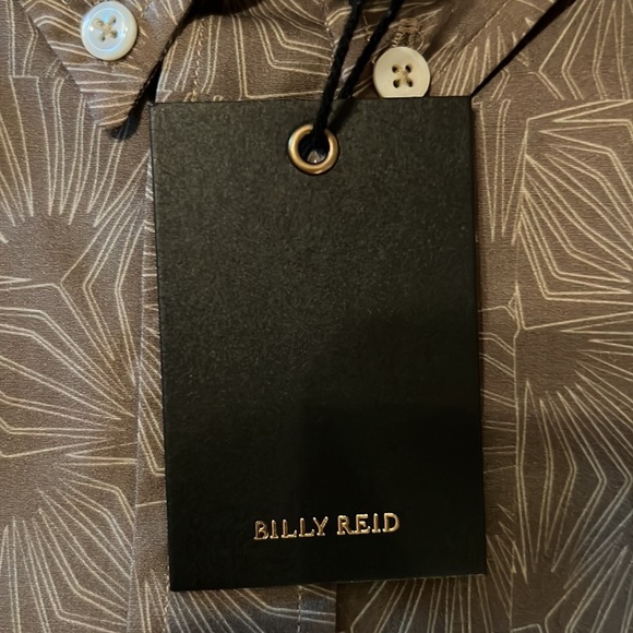 14. Billy Reid Murphy Mens Dress Shirt in Olive - Picture 13 of 17